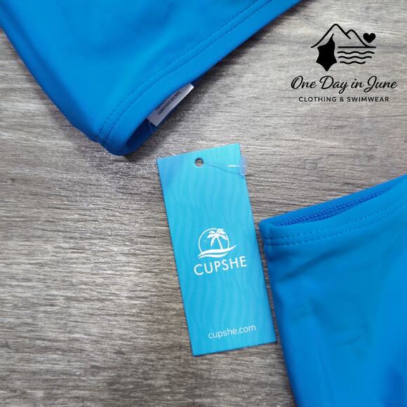 Cupshe Cross Front High Waist Bikini Swimsuit Size L - Picture 4 of 5